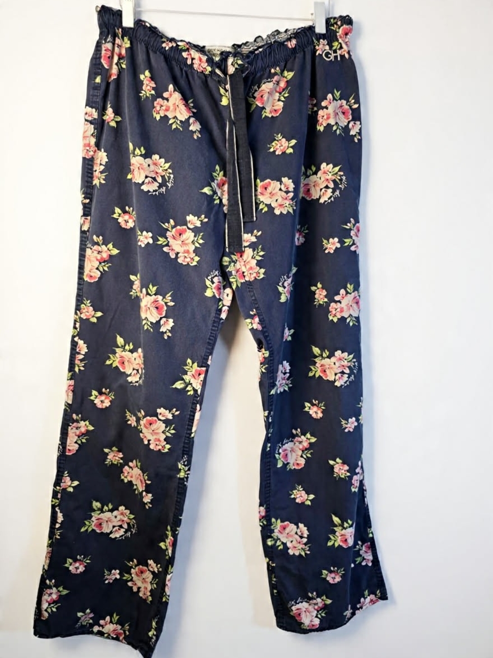Gilly Hicks Navy Floral Pajama Pants Cozy Cottagecore